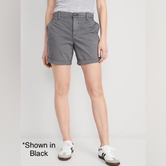 💚 GAP Women’s Girlfriend Chino Shorts Khaki Green NWOT, Size 2 - Picture 14 of 14